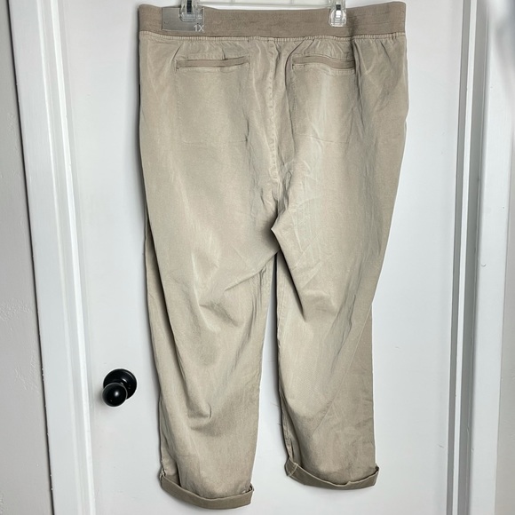 NWT Soft Surroundings Medina Women's Pants 1X Straight Leg 18W / 20W Khaki - Picture 4 of 10